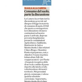 CONSUMO SUOLO, in Aula alla Camera parte la discussione