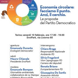 AMBIENTE: “Domani a Torino prima tappa del tour PD su Economia Circolare”