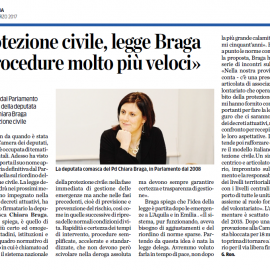 PROTEZIONE CIVILE, legge Braga