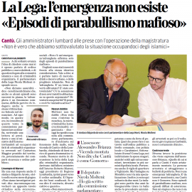 ‘NDRANGHETA a Cantù, “Parabullismo mafioso”(!!!)