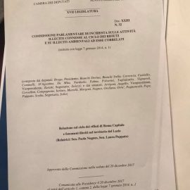 ECOMAFIE, approvata relazione su Roma e Lazio: “Rischi attuali per la legalità e l’ambiente”