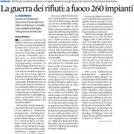 GUERRA DEI RIFIUTI: a fuoco 260 impianti – Articolo de Il Sole 24Ore