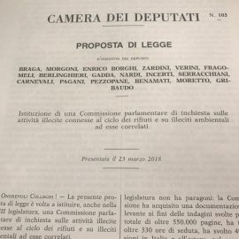 COMMISSIONE ECOMAFIE, calendarizzata la proposta di legge istitutiva