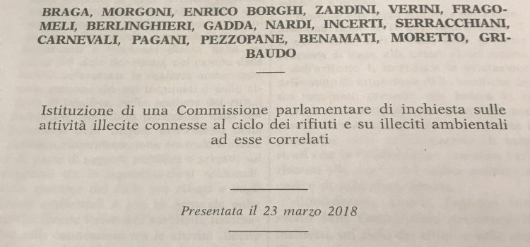 RIFIUTI: “Via libera Commissione Ecomafie: proseguire impegno su legalità ambientale”