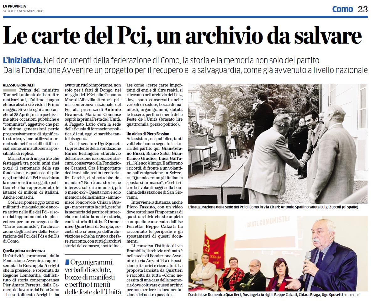 CARTE COMUNISTE un archivio salvato e una Casa delle memoria da