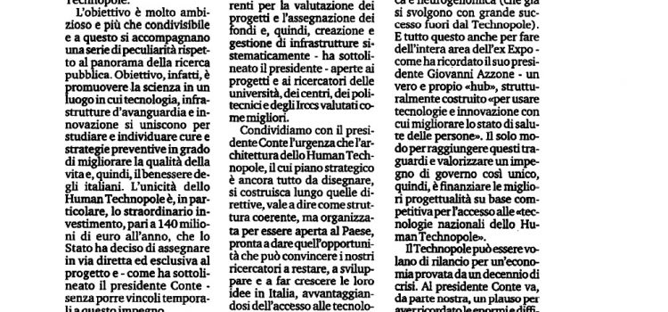 HUMAN TECHNOPOLE: “Laboratorio per l’Italia”