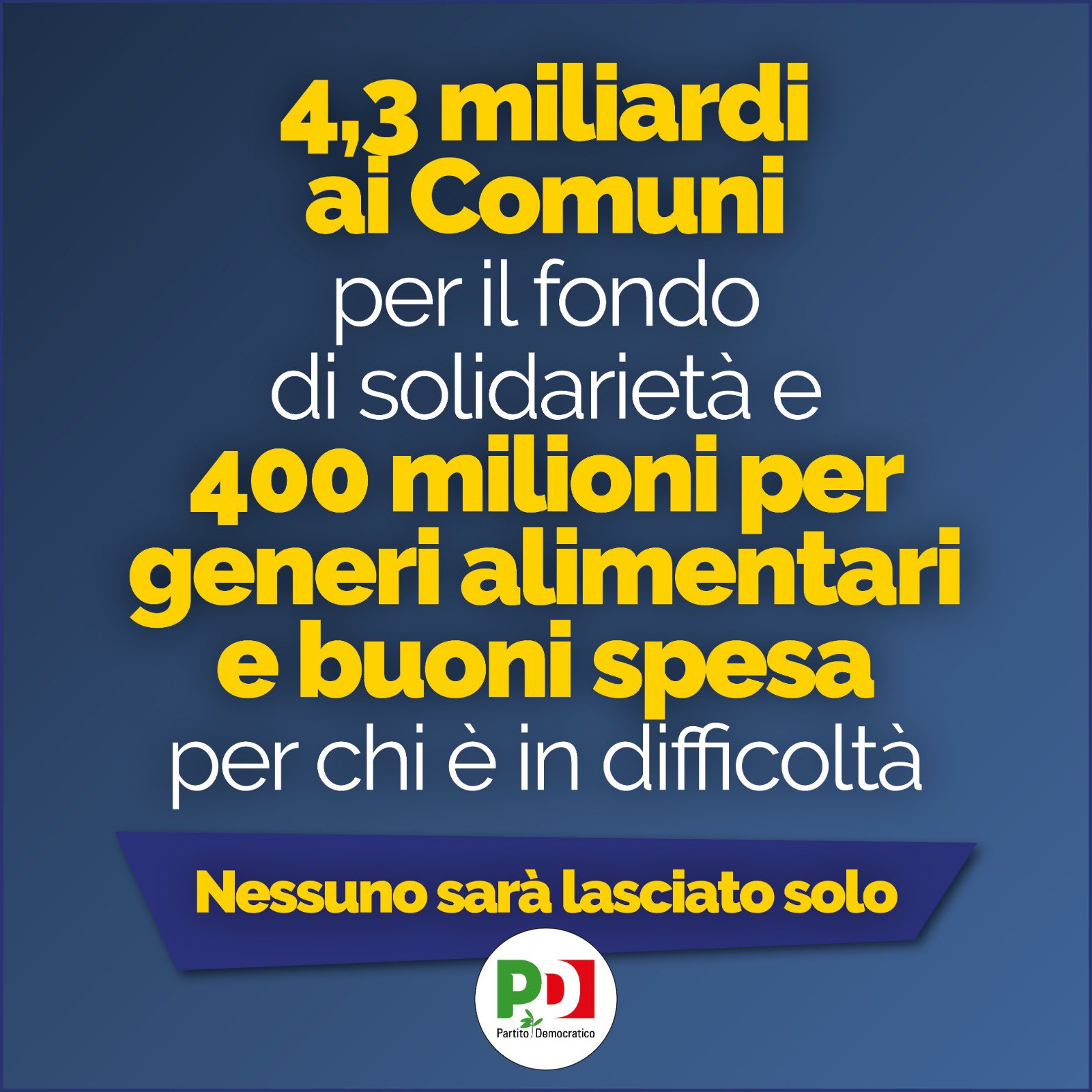 SOLIDARIETA' ALIMENTARE: "4,3 Miliardi Ai Comuni E 400 Milioni Per ...