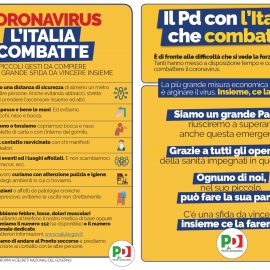 CORONAVIRUS: “Il PD con l’Italia che combatte”