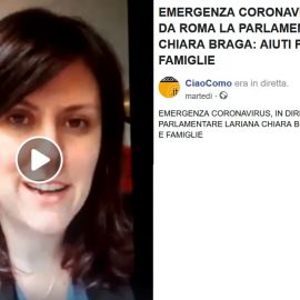 CORONAVIRUS, la mia videointervista a CIAO COMO