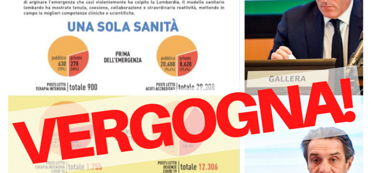 COVID-19: “In piena emergenza sanitaria la propaganda di Regione Lombardia è grottesca”