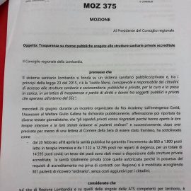 SANITA’ LOMBARDA: “Sì a mozione PD su trasparenza fondi sanità privata. Sfiducia (di fatto) a Gallera”