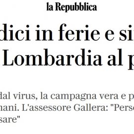 COVID-19, LOMBARDIA: “Inaccettabile scaricare su medici e operatori sanitari la colpa dei ritardi della campagna vaccinazioni anti-Covid”