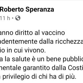 SANITA’ LOMBARDA, VACCINO ANTI-COVID E PIL: “Il vaccino è un bene di tutti non può essere distribuito seguendo logiche di mercato”