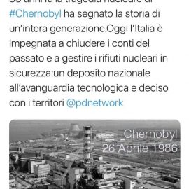 CHERNOBYL: “Italia impegnata a chiudere con il passato nucleare”