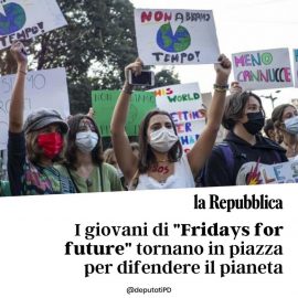 AMBIENTE, FRIDAYSforFUTURE: “Un altro mondo è necessario”