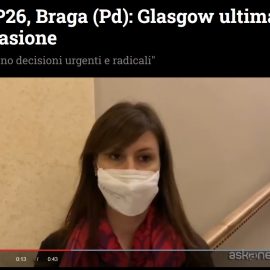 COP26: “Glasgow ultima occasione per fermare il riscaldamento climatico”