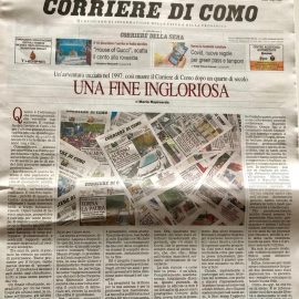 CORRIERE DI COMO, ULTIMO GIORNO IN EDICOLA, UNA FINE INGLORIOSA