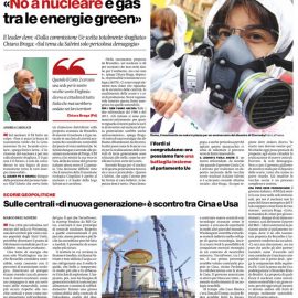 TASSONOMIA VERDE: “No a nucleare e gas tra le energie green”.