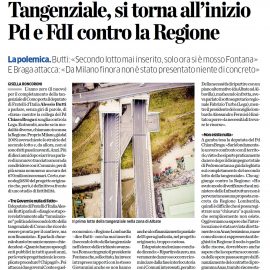 TANGENZIALE DI COMO: “Si riparte praticamente da zero dopo il disimpegno totale di Regione Lombardia sul completamento del secondo lotto”