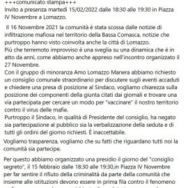 ‘NDRANGHETA NEL COMASCO: “Con la mafia non si convive”