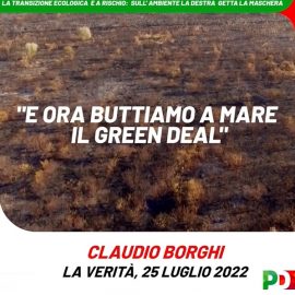 TRANSIZIONE ECOLOGICA: “Questione di giustizia sociale, di economia oltre che di salute e sicurezza”