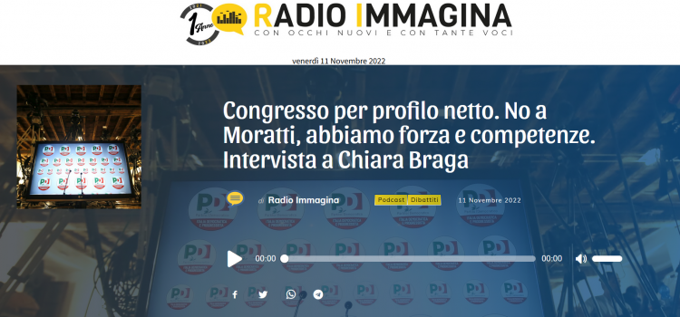 INTERVISTA A RADIO IMMAGINA: “Ambiente, i pericoli per il nostro pianeta, la Cop27, il Congresso del PD e le regionali in Lombardia”