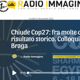 COP27, LA MIA INTERVISTA A RADIO IMMAGINA