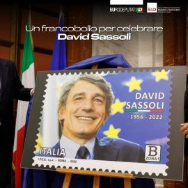 UN FRANCOBOLLO PER CELEBRARE DAVID SASSOLI