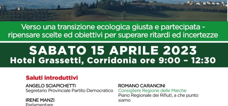 PD Macerata: “LE PROSPETTIVE DELLA GESTIONE DEI RIFIUTI URBANI” | ore 9:00-12:30 | Hotel Grassetti | CORRIDONIA (MC).