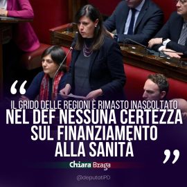 SANITA’: “Nel Def nessuna certezza sul finanziamento”