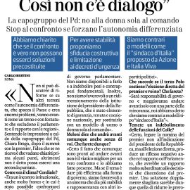 RIFORME, INTERVISTA A LA STAMPA