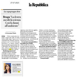 INTERVISTA A la Repubblica