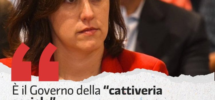 SALARIO MINIMO: “Da ministra Calderone ‘cattiveria sociale'”