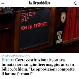 CORTE COSTITUZIONALE: “Maggioranza sconfitta dalla propria arroganza”