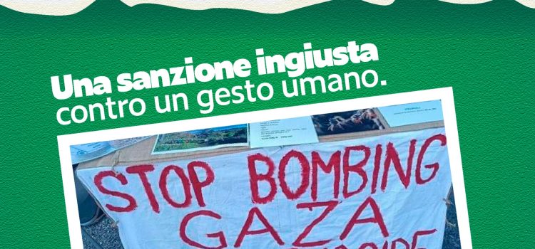 APICOLTORE MULTATO STRISCIONE PACE: “Un atto grave lesivo della libertà di espressione ingiustamente punito”