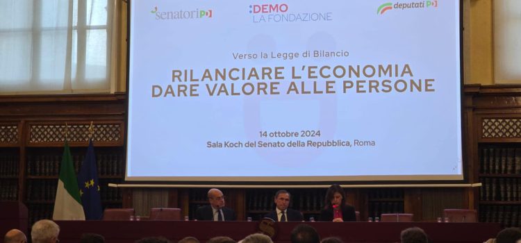 VERSO LA LEGGE DI BILANCIO: “Rilanciare l’economia. Dare valore alle persone”