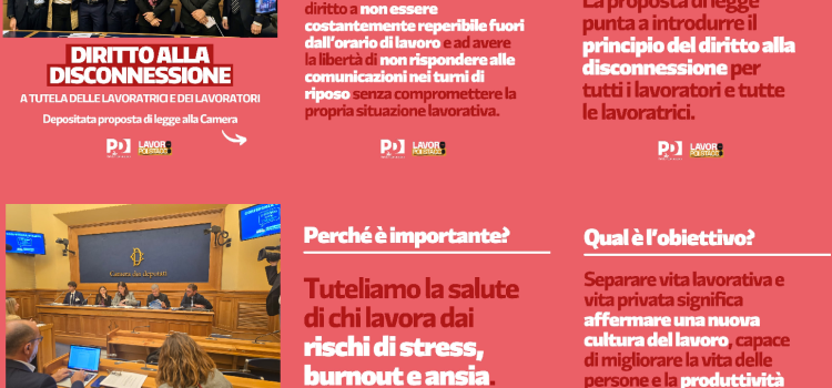 LAVORO: “Dal salario minimo al diritto alla disconnessione, avviciniamo l’Italia all’Europa”