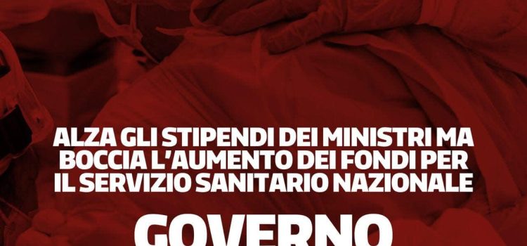 SANITA’: “Governo boccia emendamento con coperture certe per aumentare il fondo sanitario nazionale”