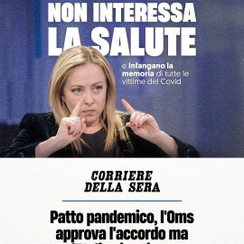 SANITA’ ACCORDO OMS: “Scelta sconcertante e grave per la salute globale”