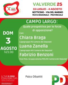 FESTA de l'UNITA' della VALVERDE: "CAMPO LARGO: QUALE PROSPETTIVA PER LE FORZE DI OPPOSIZIONE?" | ore 21:00 | via del Marmo | BOTTICINO (BS) @ Lombardia | Italia