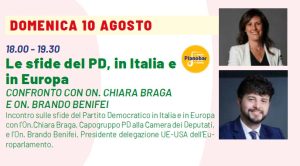 FESTA de l'UNITA' di VILLADOSSOLA: "LE SFIDE DEL PD, IN ITALIA E IN EUROPA" | ore 18:00-19:30 |  VILLADOSSOLA.
