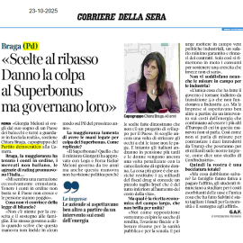 INTERVISTA AL ‘CORRIERE DELLA SERA’