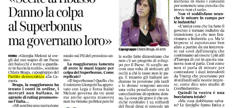 INTERVISTA AL ‘CORRIERE DELLA SERA’ INTERVISTA AL ‘CORRIERE DELLA SERA’