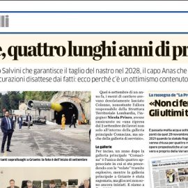 VARIANTE TREMEZZINA: “Salvini si occupi di garantire piena ripresa dei lavoro, non del Ponte sullo Stretto”