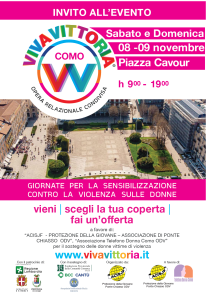 VIVA VITTORIA COMO - Giornate per la sensibilizzazione contro la violenza sulle donne | ore 9:00-19:00 | Piazza Cavour | COMO @ Como | Lombardia | Italia