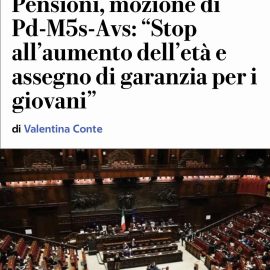 PENSIONI: “Traditi gli elettori. Puniti giovani e donne”