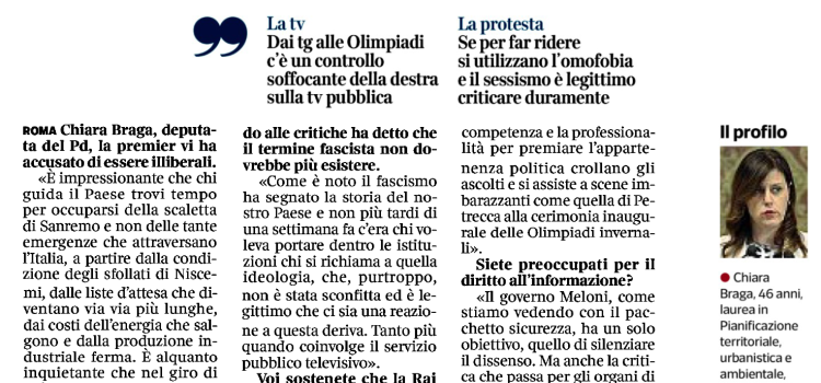 GOVERNO: “Impressionante che chi guida il Paese si preoccupi della scaletta di Sanremo”