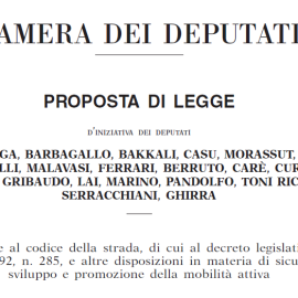 MOBILITÀ ATTIVA: “Proposta a tutela di pedoni, ciclisti per città più sicure e vivibili”