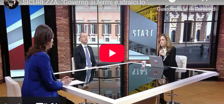 SICUREZZA: “Governo si fermi e stralci lo ‘scudo penale'”