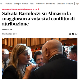 ISTITUZIONI: “Meloni e la destra salvano Bartolazzi. Altro che: ‘Non coprirò più nessuno'”